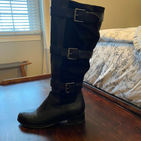 Cole Haan Black Knee High Boots, Size 6 - Picture 4 of 5